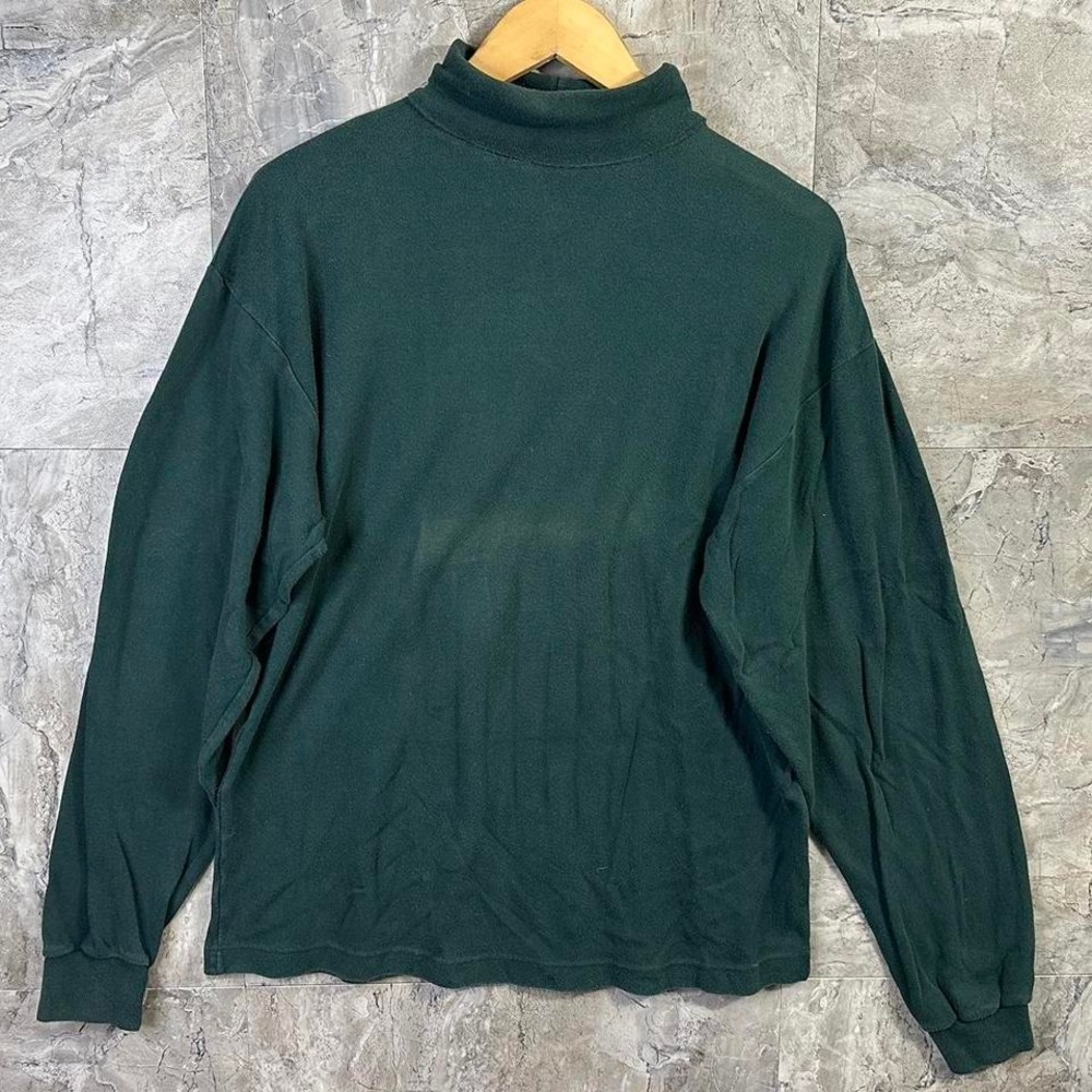 Green White Stag mock neck long sleeve shirt Men's Large
 Casual & Rugged